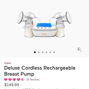 Crane Deluxe Cordless Rechargeable Breast Pump